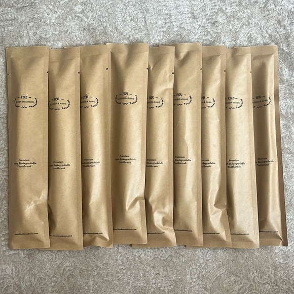 Brand New 10-Pack Biodegradable Eco-Friendly Toothbrushes Individually Sealed - Picture 3 of 13